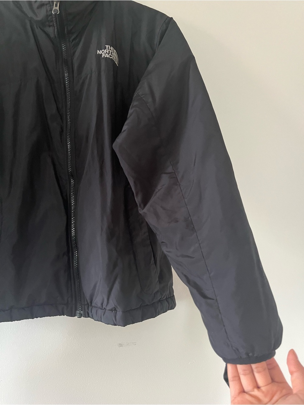 North Face Black Zip Up Jacket Womens Medium Lightweight Waterproof Outdoors - Picture 3 of 7